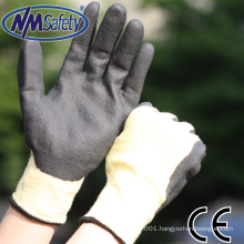 NMSAFETY aramid fibers&Lycra liner coated foam nitrile gloves anti cut working gloves quality